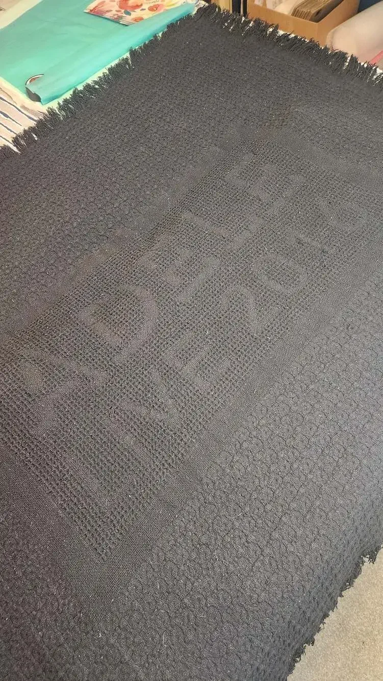 Adele Live 2016 Tour Woven Black Fringe Blanket Throw